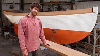 Rebuilding a wooden sailboat - Fitting the solid Teak Cap-rails