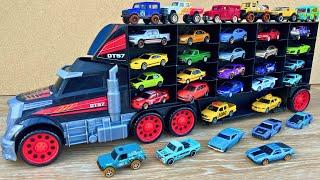 Welly Car Transporter with Small Metal Cars  Diecast Showcase