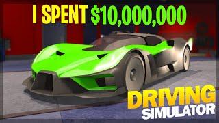 I SPENT $10000000 on The BEST CAR in Driving Simulator - ROBLOX