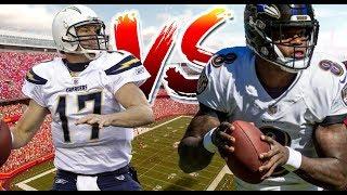 BALTIMORE RAVENS VS LOS ANGELES CHARGERS IN THE AFC WILD CARD GAME