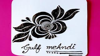 Gulf mehndi Design   Easy way to make Gulf mehndi design.