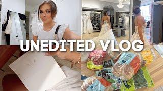 UNEDITED VLOG ending my podcast trader joes haul trying on a wedding dress & MORE