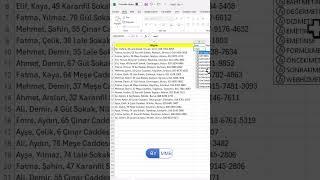Excel’de Hücredeki Metinleri Ayırma #shorts