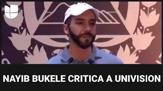 Bukele critica la cobertura de Univision en rueda de prensa tras ser reelegido presidente