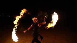 Пои-кометы в деле Огненное шоу фаер шоу fire show