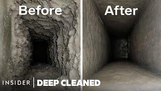 How 47 Years Of Dust Is Deep Cleaned From Air Vents  Deep Cleaned  Insider