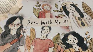 Gambarin teman-teman Draw with me  Watercolor session with KOI   Indonesia