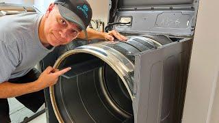 How to Put a Dryer Belt Back On  Full View of the Pulley & Belt