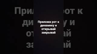 приложи рот к динамику и открывай зкрывай