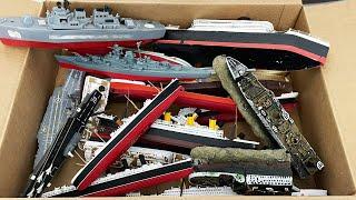 Let’s Review All these Ships From the Box with their Sinking Video.  Titanic Britannic Battleship