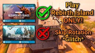 Rebirth Island EVERY GAME - Skip Map Rotation *GLITCH* #callofduty #warzone #rebirthisland