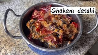 Shakam Datshi with local Cheese and Dry Chilli  Bhutanese recipe