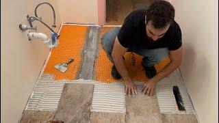 How to tile a bathroom floor