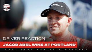 Race Interview Jacob Abel reacts to winning the Grand Prix of Portland  INDY NXT by Firestone