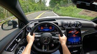 2023 Mercedes Benz C43 AMG POV Test Drive - 2.0T is Enough?