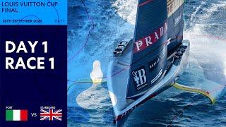 Louis Vuitton Cup Cup Final Race 1  Luna Rossa Prada Pirelli vs INEOS Britannia  Full Replay