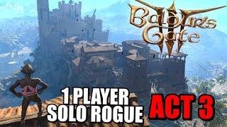  Baldurs Gate 3 - 1 Player Solo Rogue Act 3