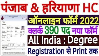 Punjab Haryana High Court Clerk Online Form 2022  Punjab Haryana High Court Clerk Form Fill Up 2022