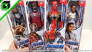 Avengers ENDGAME Titan Hero Series WAVE 2 by HASBRO Iron Spider Rocket Star Lord and Valkyrie