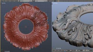 Blender 3D - Circular ornament modeling timelapse