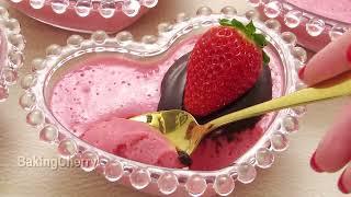 NO-BAKE MOUSSE RECIPE  Creamy and Delicious Strawberry Mousse with Chocolate