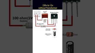 230v to 12v Converter without transformer #tech #sorts #electronic