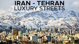 TEHRAN Driving Tour in Luxury Streets Snowing Day Winter 2023 IRAN