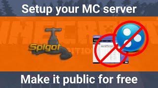 Setup a public MC server for free with Spigot and playit.gg