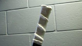 How to Tape a Hockey Stick -  Grip  Knob  Handle