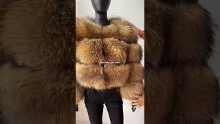 Raccoon fur coat