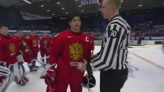 Canadian Captain leaves helmet on during Russian anthem WJC 2020 122819