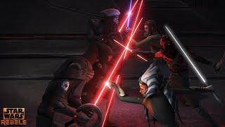 КэнанАсокаЭзра и Мол vs Инквизиторы Решающий бой  Star Wars Rebels Remaster