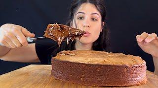 BIG CHOCOLATE LAVA CAKE  MUKBANG  ASMR  EATING SOUNDS