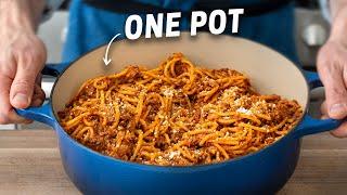 The Faster BETTER Way to make Spaghetti & Meat Sauce 25 Mins