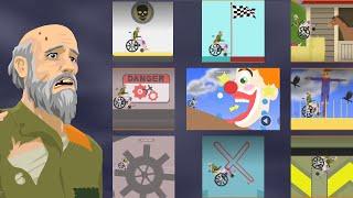Happy Wheels Wheelchair Guy All Levels  Happy Wheels Android Gameplay  Mobile Gaming