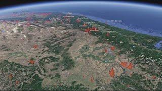 Google Earth shows current wildfire perimeters in Oregon