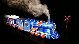 How to Make a Pepsi Steam Train With Cardboard Brio Tarck  Train Track Changes