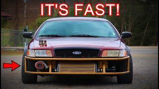 TURBO Crown Vic first Drive Pulls & Racing