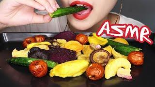 ASMR︱酥脆爆炸 14种水果蔬菜干 咀嚼音无人声︱泽恩杏子