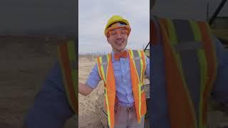 Blippi Sings in an Excavator🩵  Blippi Shorts  #shorts #blippi #excavator