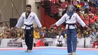 Taekwondo Dünya şampiyonu Emirhan ve kübranın müthiş performansı