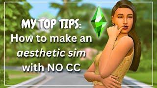 HOW TO create a pretty SIM WITH NO CC  Sims 4 Create a Sim Tips