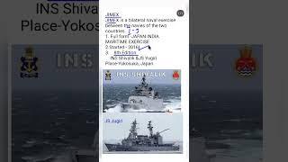 JIMEX Naval Exercise between India and Japan. #upsc #statepcs #shyamacademy