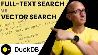 Full-Text Search vs Vector Search RAG with DuckDB