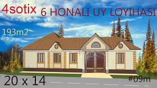 4 SOTIX YERGA 6 HONALI ZAMONAVIY UY LOYIHASI 20X14