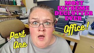 Most EXTREME Declutter EVER Office Part One