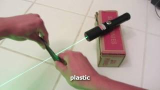 300mW Green Laser Torch from DinoDirect - Burning Stuff and Overview HD