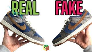 Real vs Fake  Nike Dunk Low Premium Tweed  Corduroy Midnight Navy  Snide