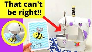 How to make a card using a mini sewing machine tutorial for beginners  Ooni Crafts