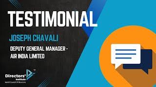 Directors Institute Testimonials - Joseph Chavali  Inspiring Success Stories